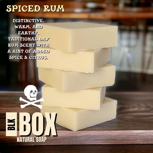 Bay Rum - Black Box USA MADE Men & Women's Natural Bar Soap, Moisturizing Body Wash for Bath & Shower, Natural Oils - Handmade Cold Process, No Harsh Chemicals (Bay Rum)
