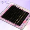 Gmagictobo Lash Extension Kit DIY 200pcs D Curl Fluffy Volume Lash Clusters Eyelash Extension Kit, 10-18mm 80D Individual Lashes Kit with Lash Bond and Remover, Lash Tweezers for Self Use
