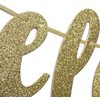 Welcome Baby Gold Glitter Banner- Baby Shower,Pregnancy Announcement, Gender Reveal Party Supplies (Gold)