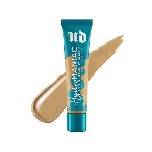 Urban Decay Hydromaniac Tinted Moisturizer - Dewy Medium Coverage Foundation - 24HR Hydration - With Kombucha Filtrate + Marula Oil - Lightweight Healthy Glow – Vegan - 50 Medium Warm - 1.1 Fl. Oz