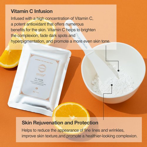 OxygenCeuticals VC Mask, Premium Peel Off Algae Mask, Vitamin C Peel Off Mask, 30 Gram/1 oz (5 Packs)