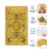 KIINO 78 Gold foil Tarot Cards with Guide Book Tarot Deck for Beginners and Professional Player with Box Tarot PVC Durable Waterproof Wrinkle Resistant