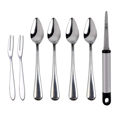 Grapefruit Spoons, Grapefruit Knife with Fruit Forks (7 PCS)