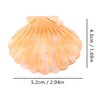 Fantasy Sea Shell Hair Clip,Acetate Hair Clip,Small Claw Clip for Women,Orange, 1 Count (Pack of 1)