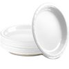 Amcrate Paper Dinner Plates White, 8 1/2 Inches Paper Plates Disposable, Strong and Sturdy Disposable Plates for Party, Dinner, Holiday, Picnic, or Travel Party Plates, Pack of 50