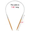 Mdoker Bamboo Circular Knitting Needle Size 7 16 Inch Circular Knitting Needles for Handmade Knitting DIY and Any Weaven Yarn Projects(US Size 7,4.5mm)