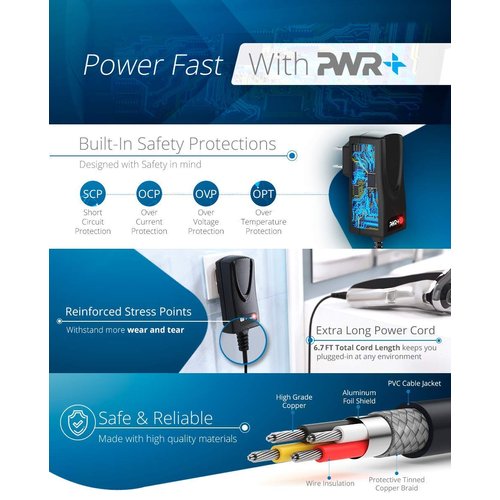 Pwr 5.4V Charger for Panasonic Shaver Arc3 Arc4 Arc5 Power Cord: UL Listed 6.5 Ft Extra Long Re7-87 Re7-51 Re7-59 Es-lv97-k Es-lv65-s Es-lv67-k Es-lv95-s Es-la63-s 3 4 5 Electric Razor AC Adapter