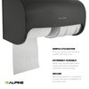 Alpine Commercial Toilet Paper Dispenser - Double Toilet Paper Holder Wall Mount for Less Frequent Paper Roll Refill