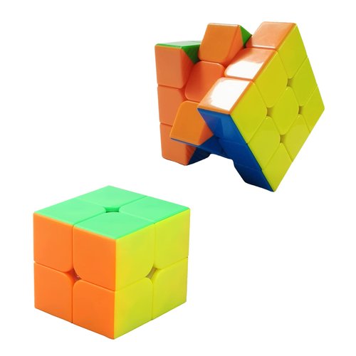 Speed Cube Set 2x2x2 Speed Cube 3x3 Speed Cube Toy 3x3x3 Magic Speed Cube Puzzle Game Speed Cube Puzzle 3x3 Puzzle for Kids and Adults(Stickerless)