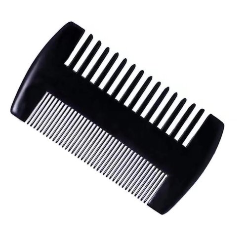 Natural Hair Comb (BLACK) for Men & Women, Great for Straight, Wavy, and Curly Hair, Hair Grooming tool, Portable Travel Hair Comb, Palm Sized