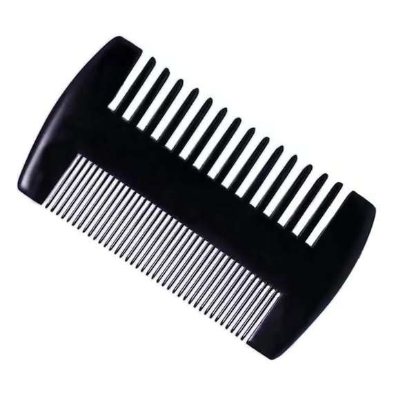 Natural Hair Comb (BLACK) for Men & Women, Great for Straight, Wavy, and Curly Hair, Hair Grooming tool, Portable Travel Hair Comb, Palm Sized