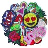 Qingxi Charm 32pcs Assorted Styles Sequins Sewing on/Iron on Embroidered Patches Clothes Dress Hat Pants Shoes Curtain Sewing Decorating DIY Craft Embarrassment Applique Patches (Sequins 32pcs)