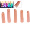 5Pcs Silicone Fake Finger Acrylic UV Gel Nail Art Practice Manicure False Fingers Fake Finger with Magnet for Hand Nail Art Training Display Tools