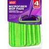 HOMEXCEL Microfiber Mop Pads Compatible with Swiffer Wet Jet, Reusable and Machine Washable Floor Mop Pad Refills, Mop Head Replacements for Multi Surface Wet & Dry Cleaning, Pack of 4