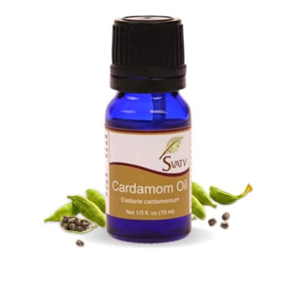 SVATV Cardamom Essential Oil for Yoga Massage & Therapeutic Grade, Boost Uplifted Mood & Room Fragrance Oil for Diffuser, Aromatherapy Oils, DIY Personal Care - 10ml