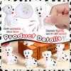 Poen Rubber Dalmatian Dog Bath Toys Bulk Mini Dalmatian Figures Float Squeaky Toys for Baby Shower Birthday Party Cake Decoration 100th Day of School Gift, 2.2 x 1.6 x 1.3 Inches(50 Pcs)