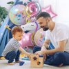 DUILE Unicorn Balloons Unicorn Birthday Party Decorations for Girls Foil Balloons Set Macaron and Rainbow Balloon Wedding Baby Shower Party Supplies (8)
