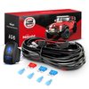 Nilight - 10013W NI -WA 07 LED Light Bar Wiring Harness Kit SASQUATCH LIGHTS 12V 5Pin Rocker Laser On off Waterproof Switch Power Relay Blade Fuse-2 Lead,2 Years Warranty