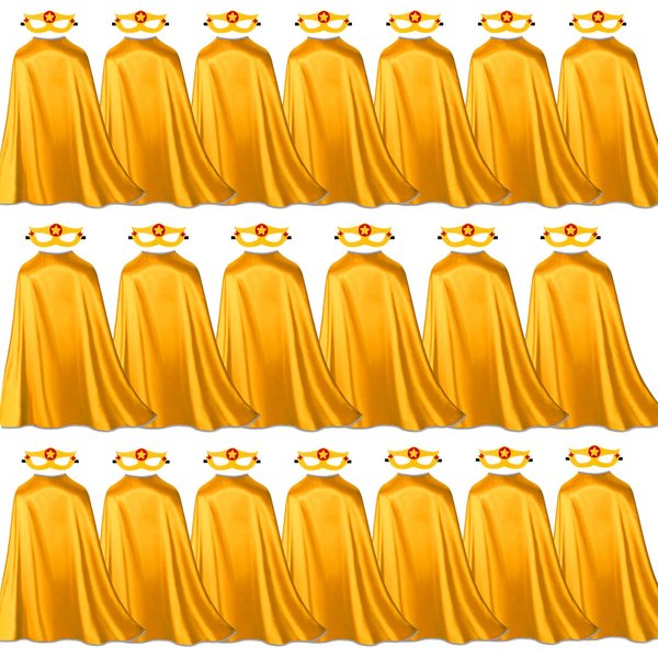 iROLEWIN Superhero-Capes for Kids Bulk 20 Pack Superhero Party Favors Toddler Dress-up Halloween Group Costumes Pretend Play