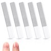 Glass Nail Shiner - 5PC Upgrade Glass Nail File for Natural Nails Nano Nail Buffers Crystal Shine Polisher, Professional Manicure Tools Kit for Acrylic Nail Care
