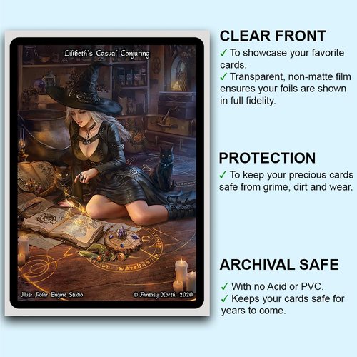 Fantasy North - Kenichi - Shadow Clan Ninja - 100 Smooth Matte TCG Trading Card Sleeves - Black Border - Fits Magic MTG Commander Pokemon and Other Card Games - Playing Card Sleeves