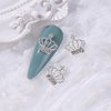 20pcs Alloy Crown Nail Charms Hollow Out Shiny Gold Silver Nail Rhinestones Exquisite Nail Art Design 3D Nail Art Charms for Acrylic Nails Decorations Crystal Nail Jewels for Women DIY Nails Supplies