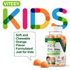 Zinc for Kids Gummies 10mg, with Vitamin C & Echinacea for Kids - Immune Support, Powerful Natural Antioxidant, Kids Zinc Vitamin Supplement - Vegan, Gelatin Free - Tasty Chewable Orange Flavor Gummy