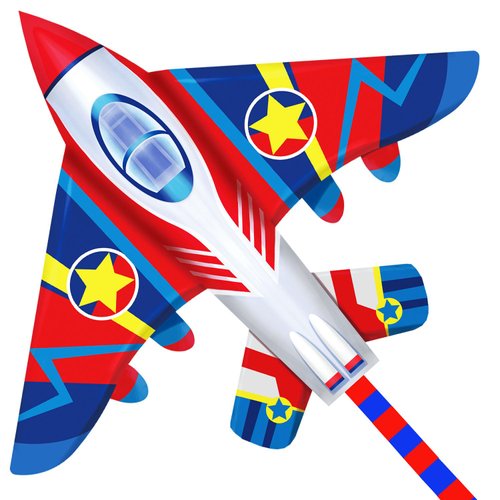 HONBO 58" Fighter Plane Kites for Kids Easy to Fly, Kite for Adults, with Kite Reel and 200ft String, Beginner Kite for Beach Trip
