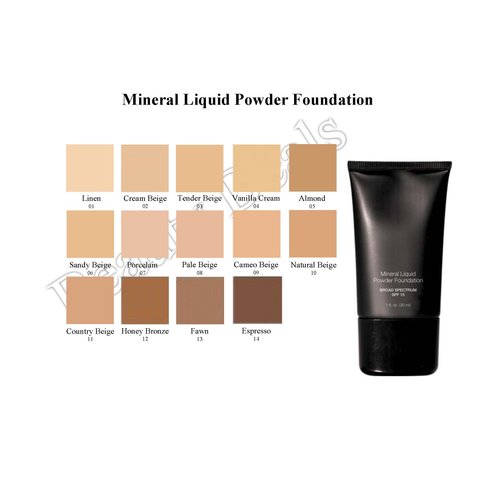 Beauty Deals Mineral Liquid Powder Foundation Broad Spectrum SPF 15 (Almond)