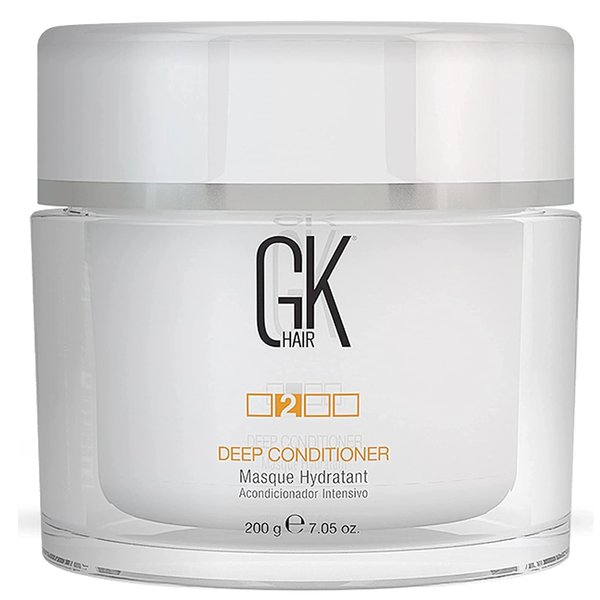 GK HAIR Global Keratin Deep Conditioner Masque (7.05 Fl Oz/200 g) Intense Hydrating Repair Treatment Mask for Dry Damaged Color Treated Frizzy Hair Restoration Formula with JOJOBA Seed Oils
