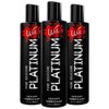 Wet Platinum Silicone-Based Lube for Men, Women & Couples, 3 Fl Oz (3-Pack) - Long-Lasting & Water-Resistant Premium Personal Lubricant - Safe to Use with Latex Condoms - Non-Sticky & Hypoallergenic