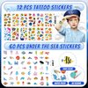Joyvorite 144 Pcs Under the Sea Party Favors Set with Keychains Slap Bracelet Scratch Art Tattoo Stickers Wristbands Treat Boxes Ocean Party Favors Under the Sea Party Decorations