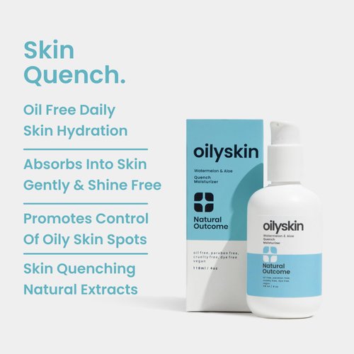 Natural Outcome Oily Skin Moisturizer | Oil Free Daily Facial Moisturizer Gel w/Hyaluronic Acid | Watermelon & Aloe Vera Hydrating Face Lotion | Non-Greasy Lotion for Oily Skin Types | 4 oz