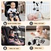 Car Seat Toys For Babies 0-6 Months,Hanging Rattle Toys for Crib Mobile, Baby Spiral Hanging Stroller Black And White High Contrast Baby Toys For Newborn 0 3 6 9 12 Months Baby Boys Girls (Zebra)