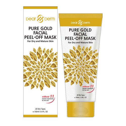 Peel Off Face Mask - Dearderm Pure Gold Facial Peel-off Mask 3.4fl.oz/100ml