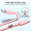 Compatible with iPhone 16/15 Charger, 20W Fast Charging Wall Charger Block Cubes with 6/10Ft USB C to USB C Cable Compatible with iPhone 16/Plus/Pro Max/15/Plus/Pro Max/iPad Pro Charger Pink 2Pack