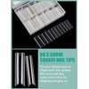 480PCS Extra Long NO C Curve Nail Tips XL, 2 Packs Natural and Clear Nail Tips for Acrylic Nails Professional Set, 12 Sizes Straight Tapered Square Press on False Nail Tips for Nail Art Salon Home DIY