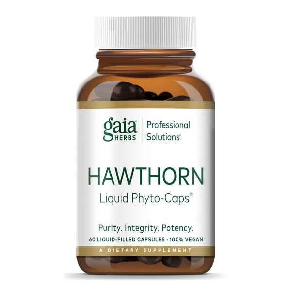 Gaia Herbs Pro Hawthorn - Heart Health & Blood Circulation Herbal Supplement - 60 Vegan Liquid Phyto-Capsules (60 Servings)