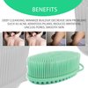 Avilana Exfoliating Silicone Body Scrubber Easy to Clean, Lathers Well, Long Lasting, and More Hygienic Than Traditional Loofah