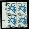 USA 1978 16-cent Statue of Liberty Plate Block of 4 Postage Stamps, Catalog No 1599