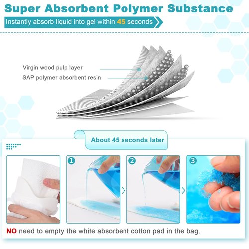 OUMEE 8/12/20/24 Pack 700ML Emergency Disposable Urinal Bags, Camping Pee Bags Unisex Urine Bag Vomit Bag for Travel Traffic Jam Portable Toilet Bag for Men Women Kids