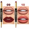 evpct 6Pcs Lip Liner and Lipstick Combo Set, DNM 2-in-1 Waterproof Lipstick and 24H Lip liner Set for Women, Antique Rose Chestnut Nude Dark Brown Matte Lipstick Pen with Lip Liner Set Long Lasting 24