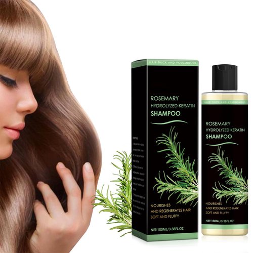 Organic Rosemary Shampoo for Hair Growth, Hair Growth Shampoo with Rosemary Oil and Hydrolyzed Keratin for Thinning Hair, Hair Thickening Shampoo for Strengthening hair and Hair Loss, All Hair Type