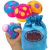 Schylling Groovy Shroom NeeDoh...Groovy Glob Mushrooms! Squishy, Squeezy, Popping, Stretchy Stress Fidget Mushrooms Complete Gift Set Party Bundle with Storage Bag - 3 Pack