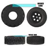 DJCRAWLER Super Soft Sticky 1.0 Wheel Tires Mud Tires 60 * 25mm for 1/18 1/24 RC Crawler Axial SCX24 FMS FCX24 Enduro24 Bronco Defender K10 RC Car Upgrade Wheel Parts