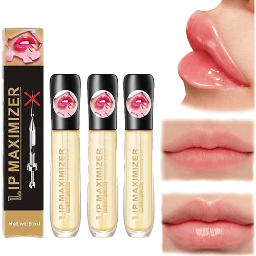 Kayswang Vitamin E Lip Plumping Serum Lip Hyaluronic Lip Plumper Instant Lip Filler for Moisturize Eliminate Dryness Wrinkles Enhances Plump Gloss Cozzo Vitamin E Lip Plumping Serum (3PC)