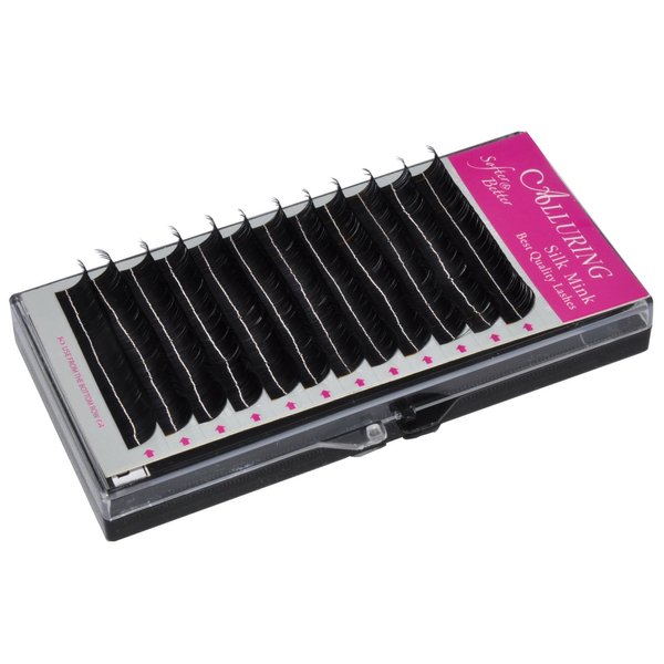 Alluring Silk Mink Lashes for Eyelash Extensions D curl .20mm thickness