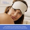 SLEEP & GLOW Silk Sleep Eye Mask Luxury Mulberry 22 Momme 100% Natural Triple Silk Blindfold with Adjustable Strap for Comfortable Sleeping & Face Skin Care (White)