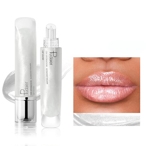 DEERWIN Plumping Lip Gloss for Women - 8 Colors Moisturizing and Hydration Plumper Liquid Lipsticks Sparkling Shiny Glossy Finish Lip Color Lifter Plump Lipgloss (#08, 0.35 fl oz)