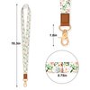 Hsxnam Neck Lanyard Key Chain, Long Lanyard Strap Keychain Holder for Women Men Car Keys ID Badges Card Wallet Phone Camera, White Flowers
